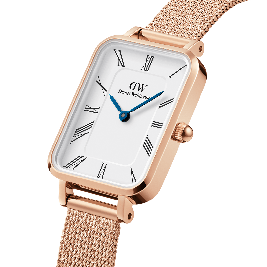 Daniel Wellington Quadro Roman Numerals 20x26 Melrose RG White Watch