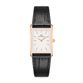 Daniel Wellington Bound 32x22 Black Croc Leather RG White Watch