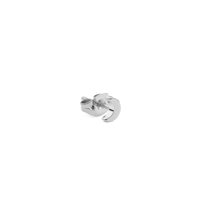 Moon Single Stud Silver