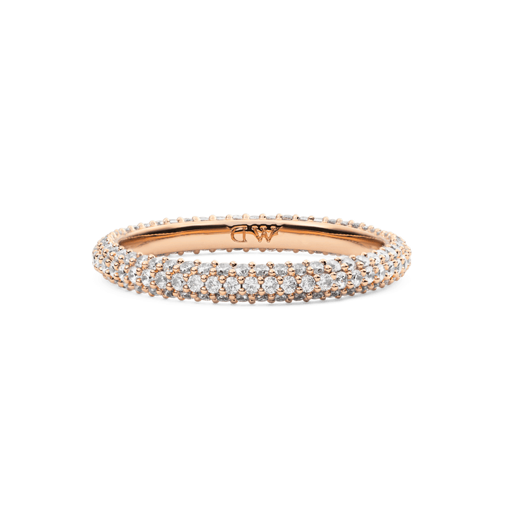 Pave Ring Rose Gold 3 mm