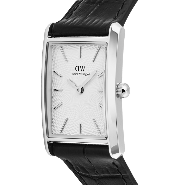 Daniel Wellington Bound Black Crocodile GuillochÃ© Silver | The Jewellery Boutique