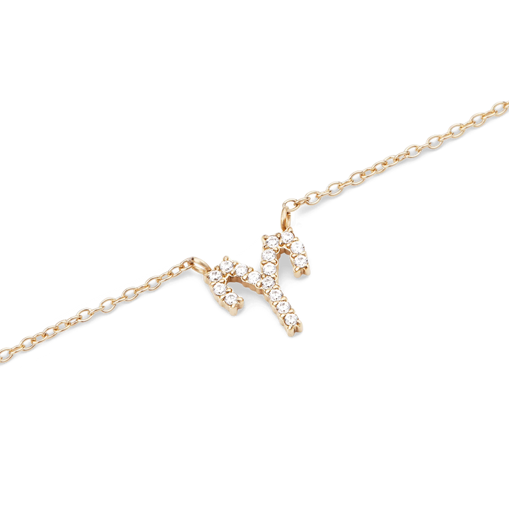 Zodiac Crystal Necklace Gold