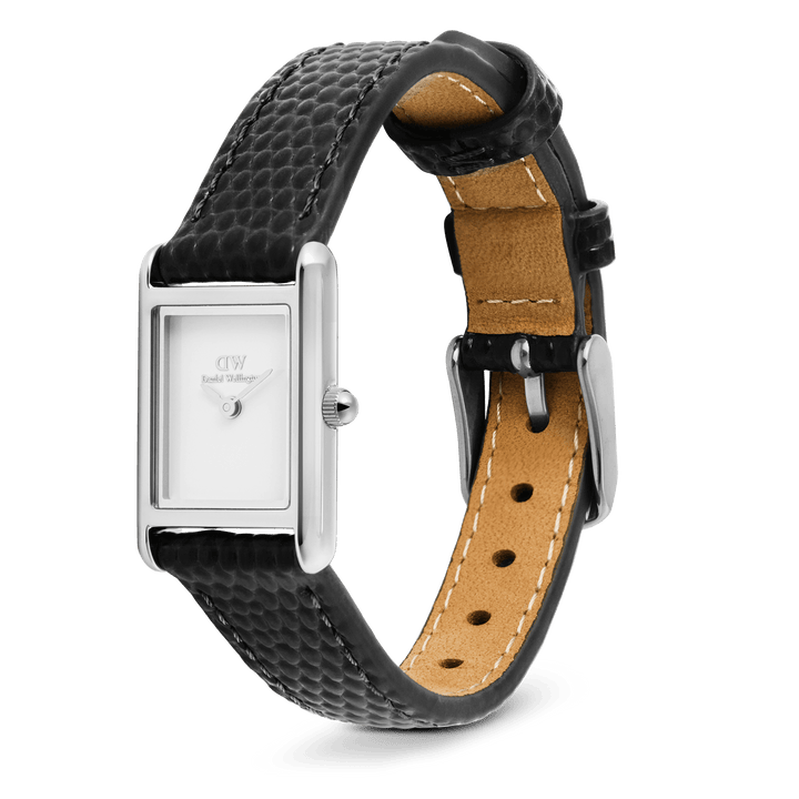 Daniel Wellington Bound Mini Black Lizard Silver | The Jewellery Boutique