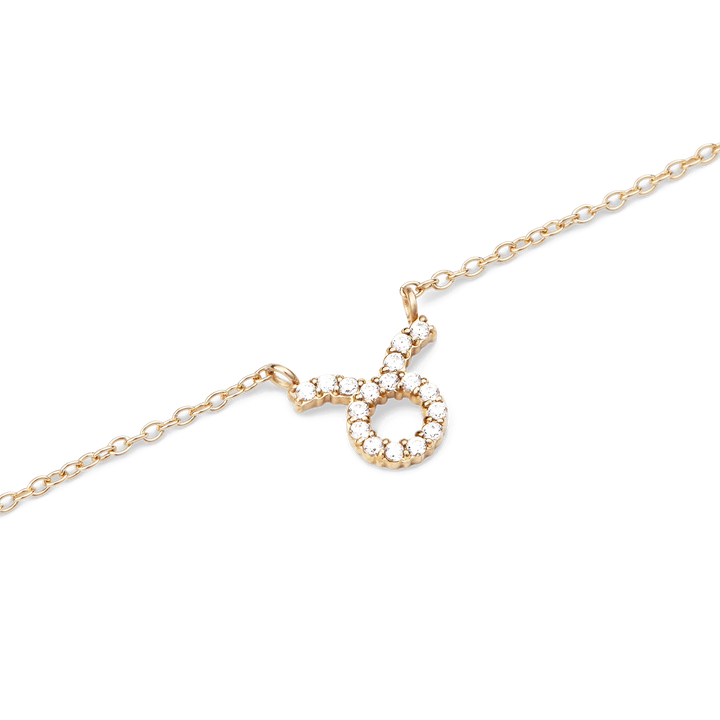 Zodiac Crystal Necklace Gold