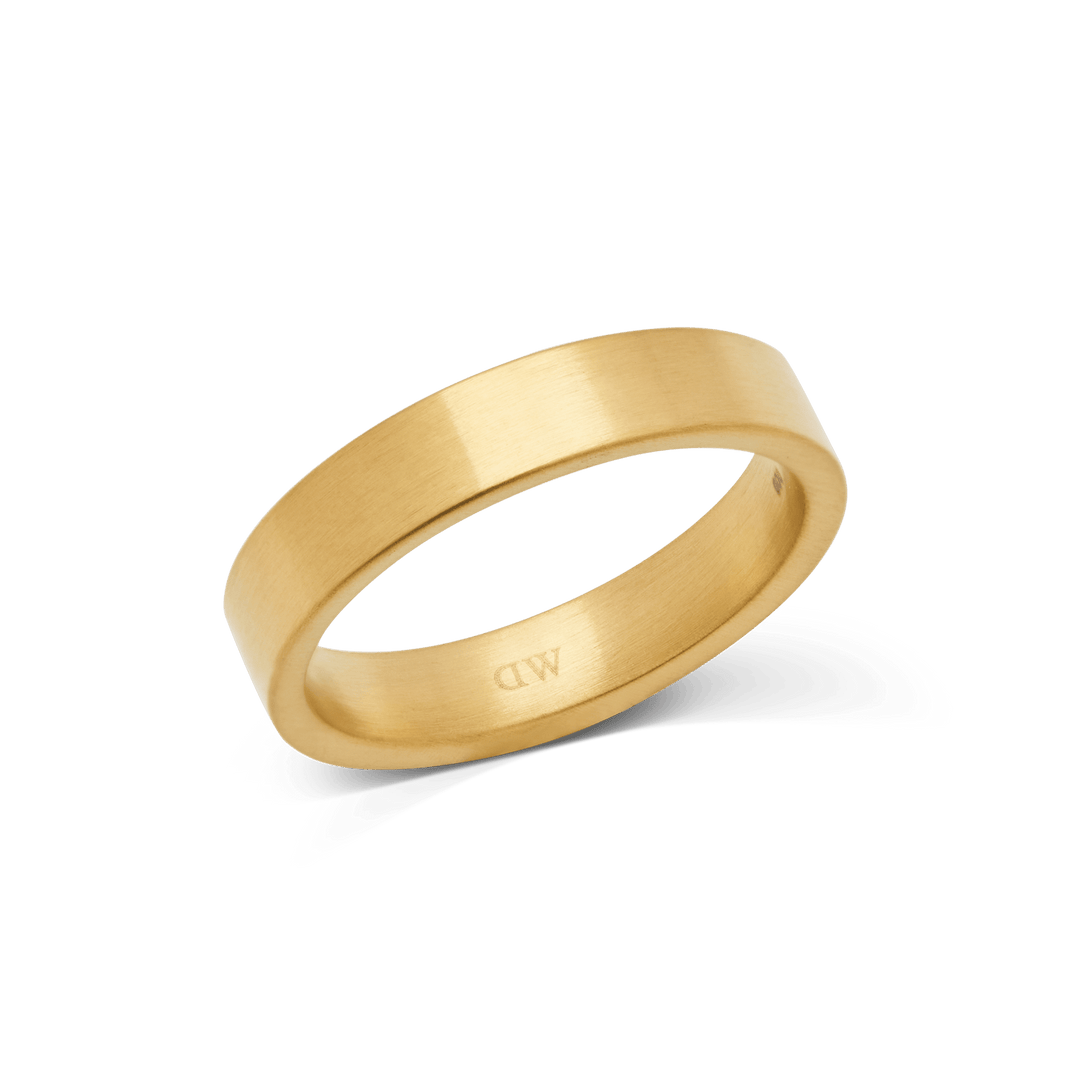 Daniel Wellington Line Ring Brushed Gold 4.5mm | The Jewellery Boutique