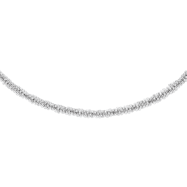 Daniel Wellington Elan Twisted Chain Necklace Short Silver