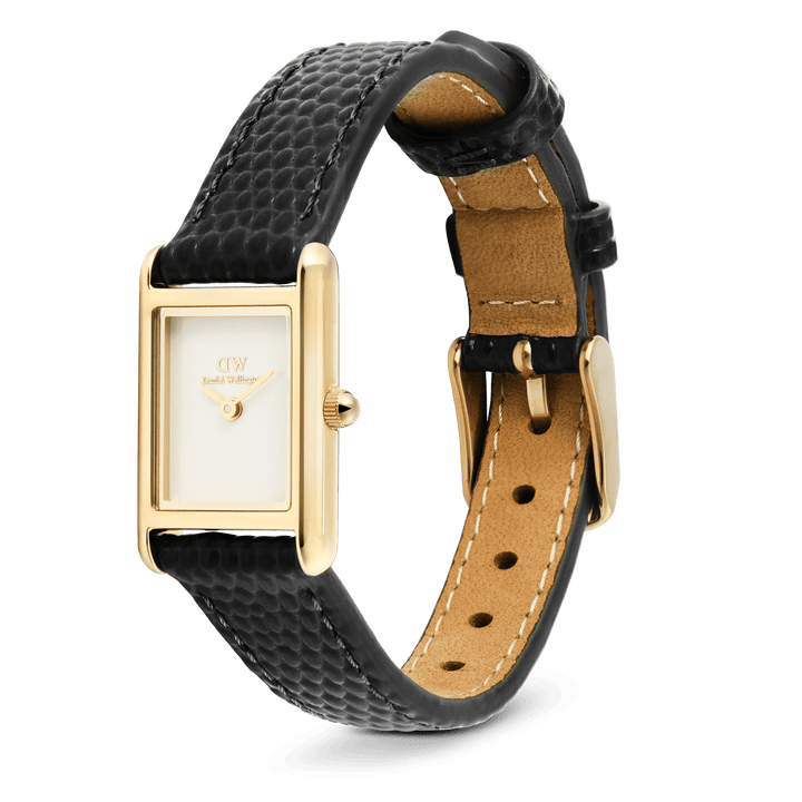 Daniel Wellington Bound Mini Black Lizard Gold | The Jewellery Boutique