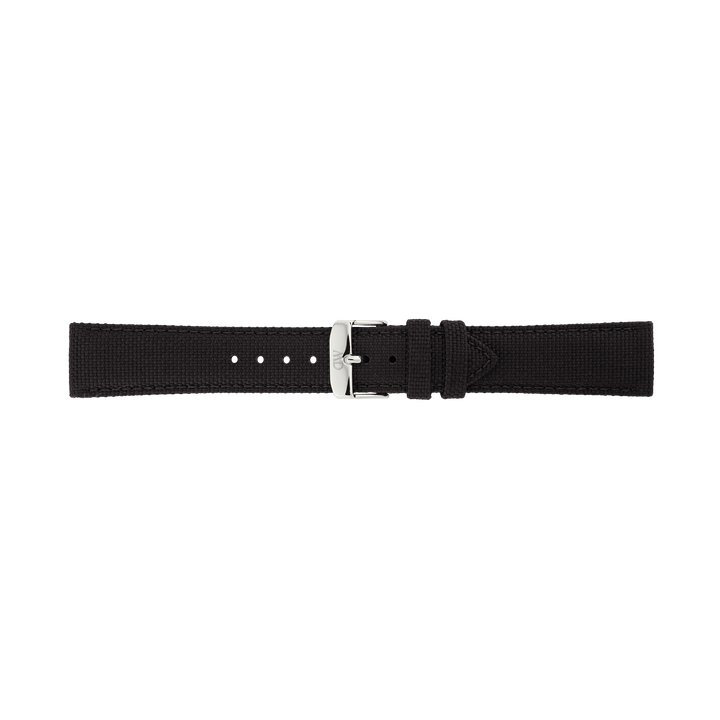 Daniel Wellington Black Canvas Strap Silver