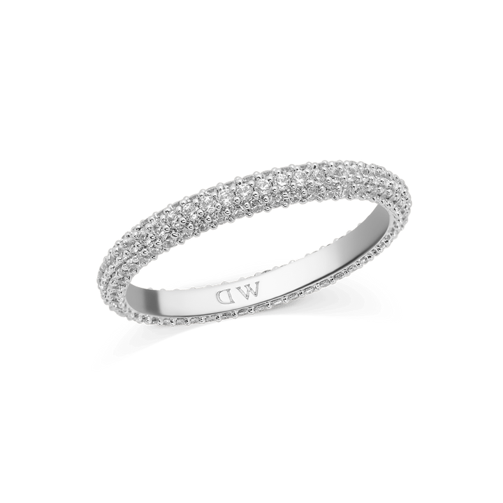 Pave Ring Silver 3 mm