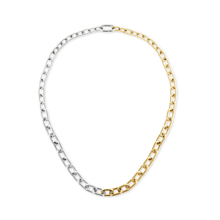 Daniel Wellington Contrast Link Necklace Two Tone Gold | The Jewellery Boutique