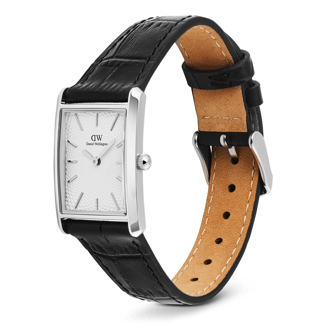 Daniel Wellington Bound Black Crocodile GuillochÃ© Silver | The Jewellery Boutique