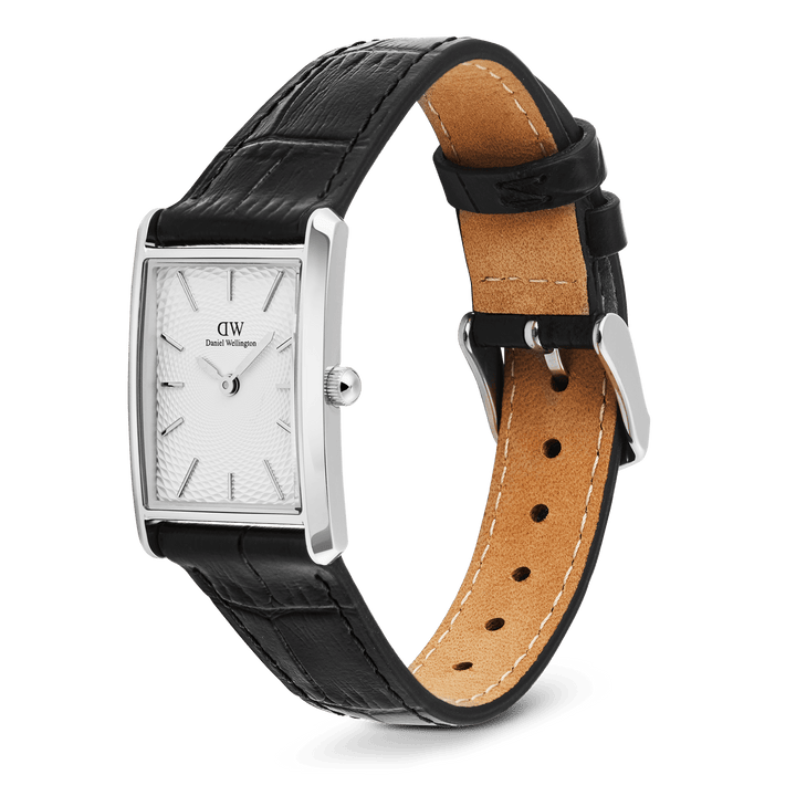 Daniel Wellington Bound Black Crocodile GuillochÃ© Silver | The Jewellery Boutique