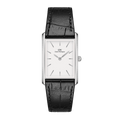 Daniel Wellington Bound 35x24 Black Croc Leather S White Watch