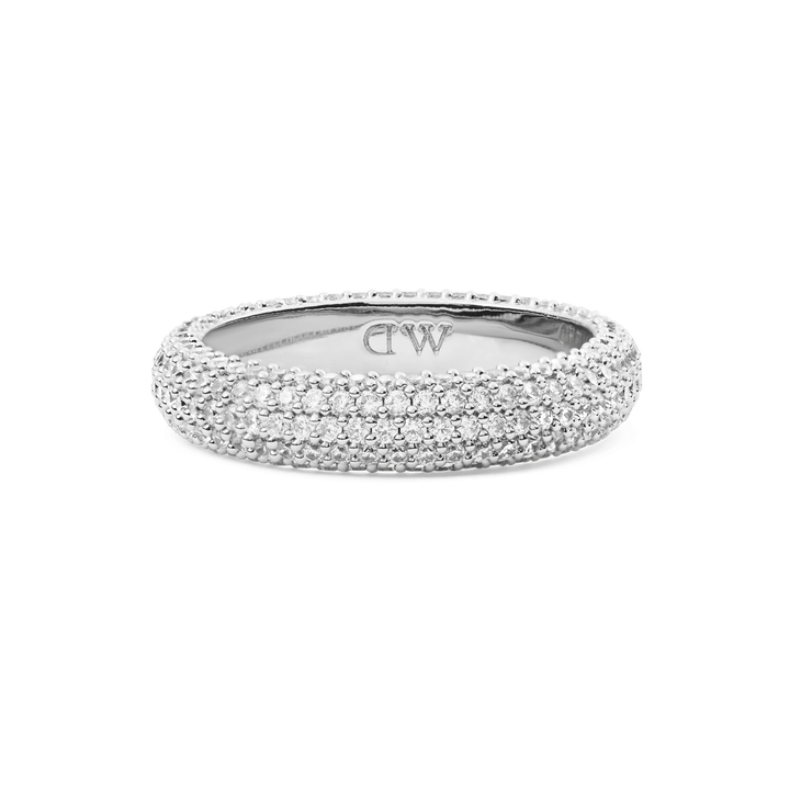 Pave Ring Silver 5 mm