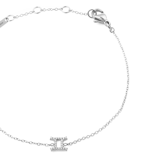 Daniel Wellington Crystal Zodiac Chain Bracelet Silver