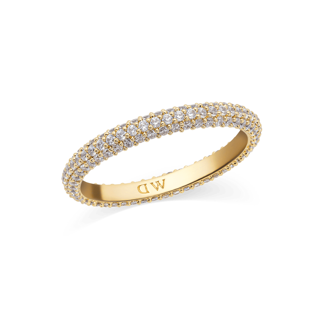 Pave Ring Gold 3 mm