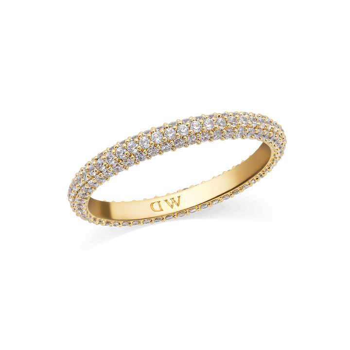 Pave Ring Gold 3 mm