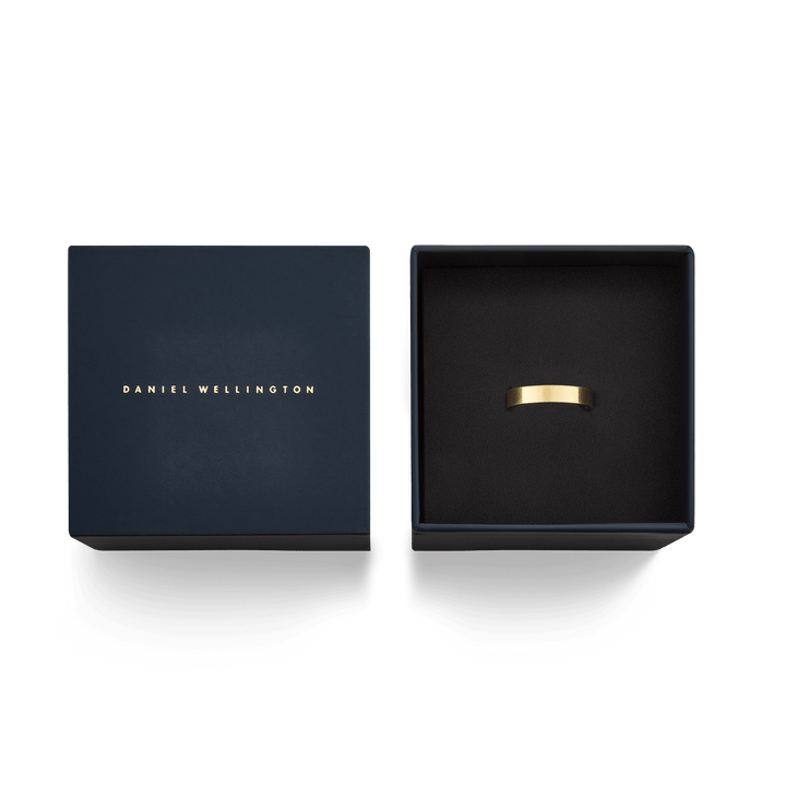 Daniel Wellington Line Ring Brushed Gold 4.5mm | The Jewellery Boutique