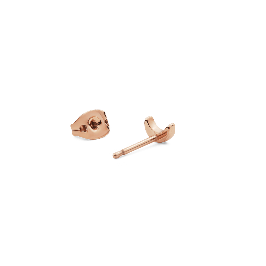 Crystal Moon Single Stud Rose Gold