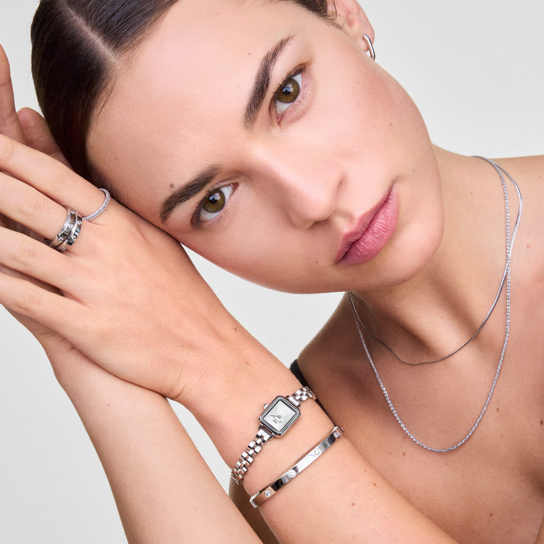 Pave Ring Silver 3 mm
