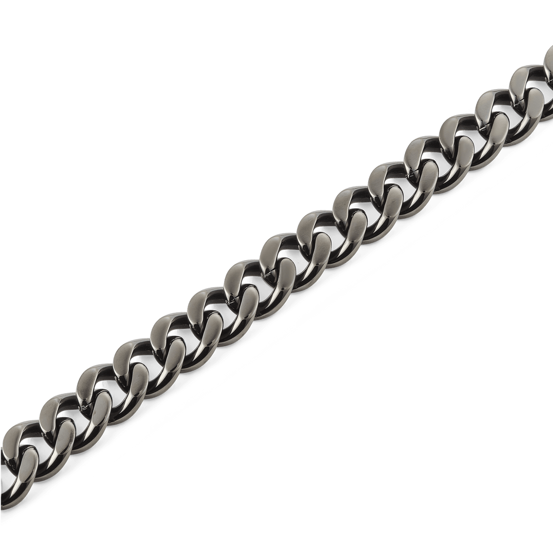 Ellipse Cuban Chain Necklace Graphite