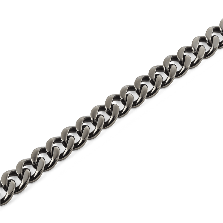 Ellipse Cuban Chain Necklace Graphite