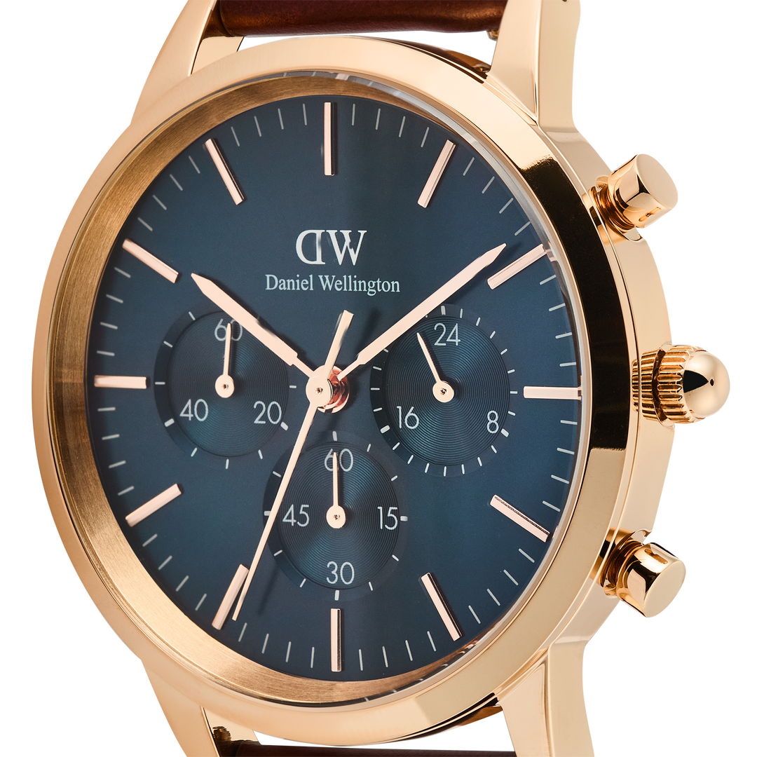 Daniel Wellington Iconic Chronog 42 Mawes Rose Gold & Arctic Sunray Watch