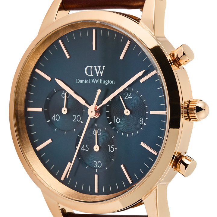 Daniel Wellington Iconic Chronog 42 Mawes Rose Gold & Arctic Sunray Watch