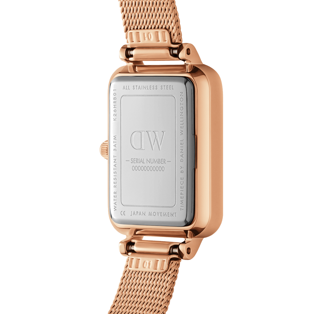 Daniel Wellington Quadro Roman Numerals 20x26 Melrose RG White Watch