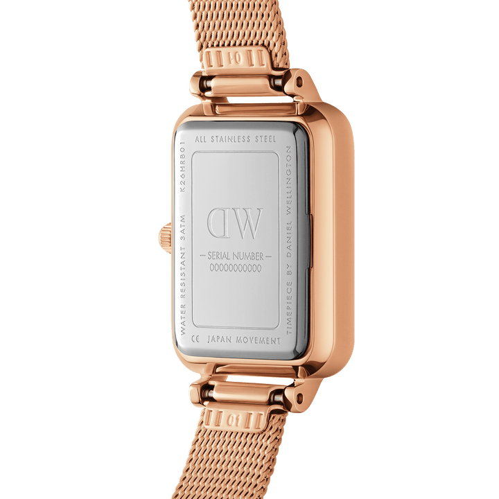 Daniel Wellington Quadro Roman Numerals 20x26 Melrose RG White Watch