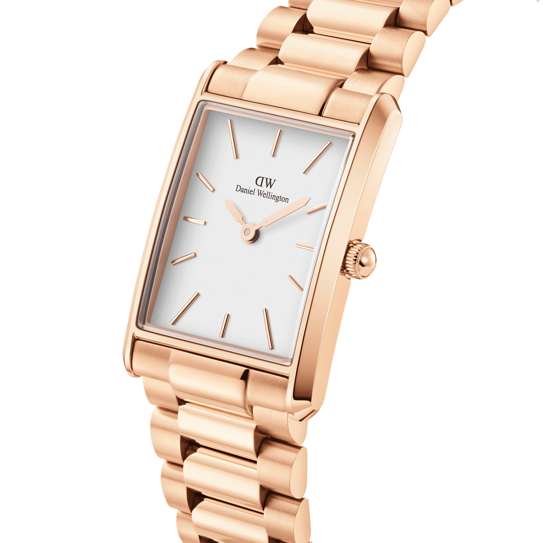 Daniel Wellington Bound 35x24 3-Link RG White Watch