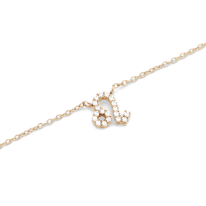Zodiac Crystal Necklace Gold