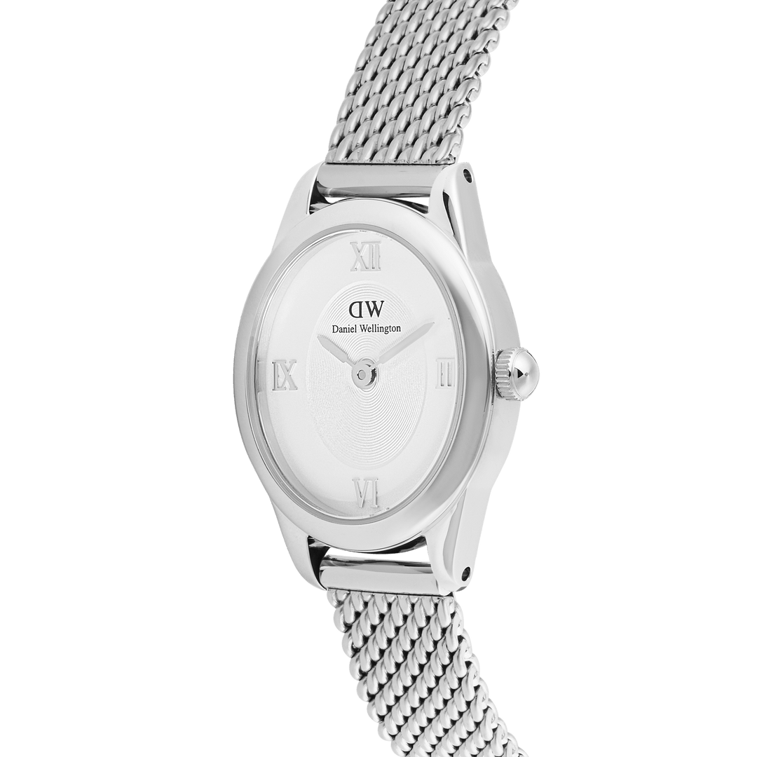 Daniel Wellington Ophelia Mini Mesh White Silver | The Jewellery Boutique