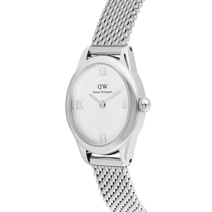 Daniel Wellington Ophelia Mini Mesh White Silver | The Jewellery Boutique