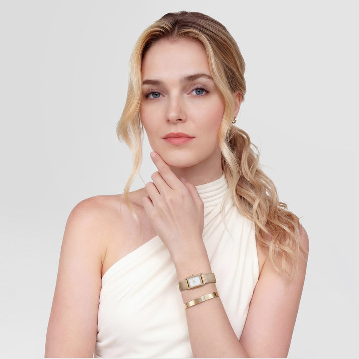 Daniel Wellington Line Cuff Polished Gold | The Jewellery Boutique