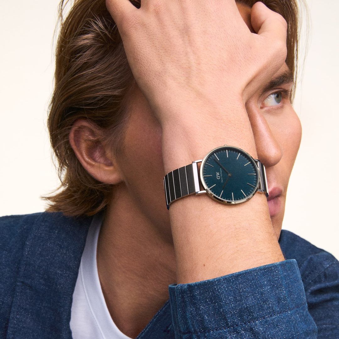 Classic Piano Link Arctic Silver Watch
