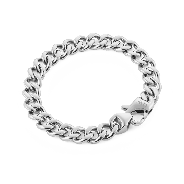 Ellipse Cuban Chain Bracelet Silver