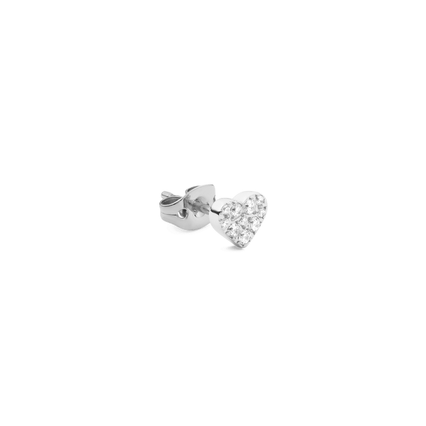 Daniel Wellington Crystal Heart Stud Silver