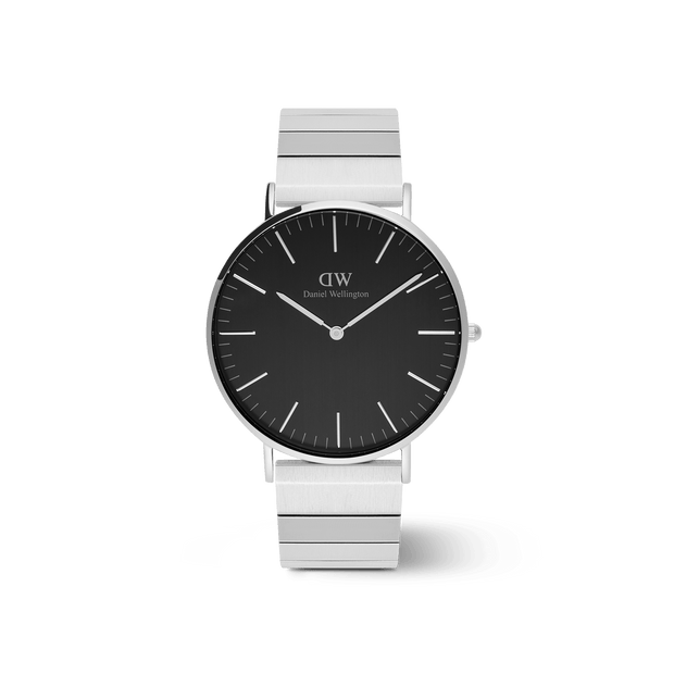 Daniel Wellington Classic Piano Link Onyx Silver Watch