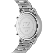 Daniel Wellington Iconic Chronograph 42 Link Silver & Black Sunray Watch