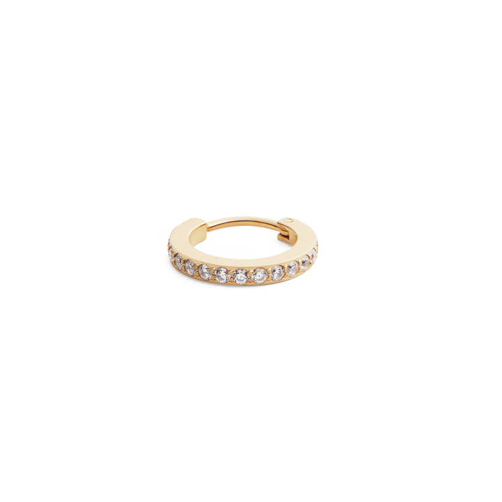 Crystal Hoop Earring Gold