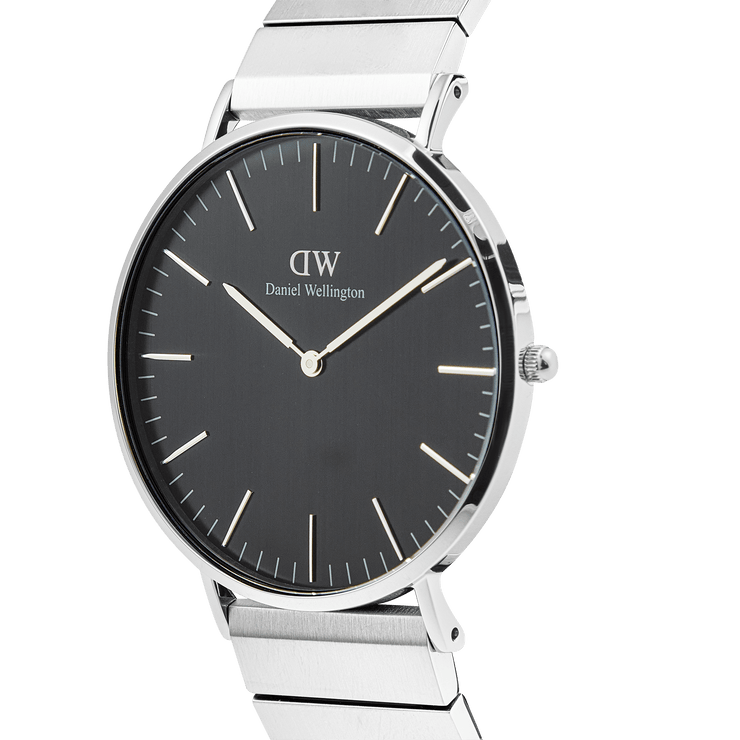 Daniel Wellington Classic Piano Link Onyx Silver Watch