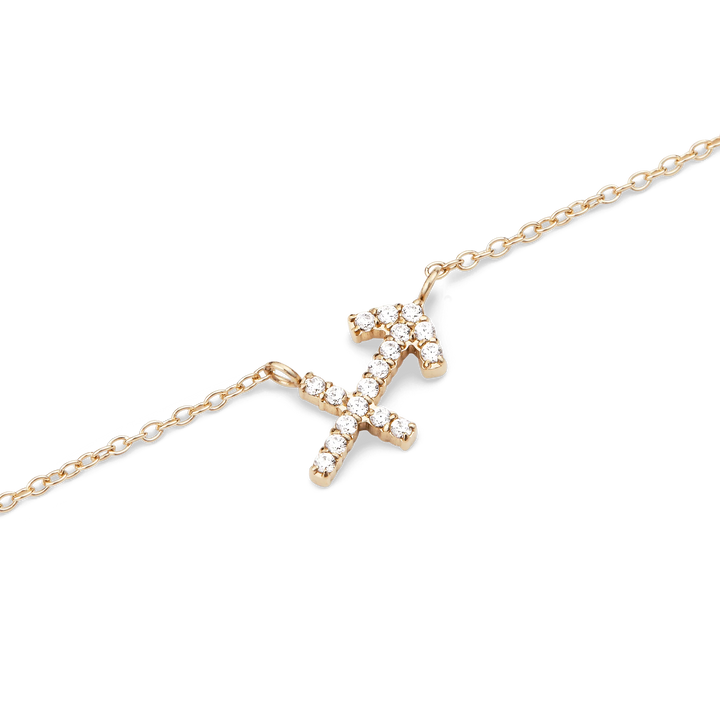 Zodiac Crystal Necklace Gold