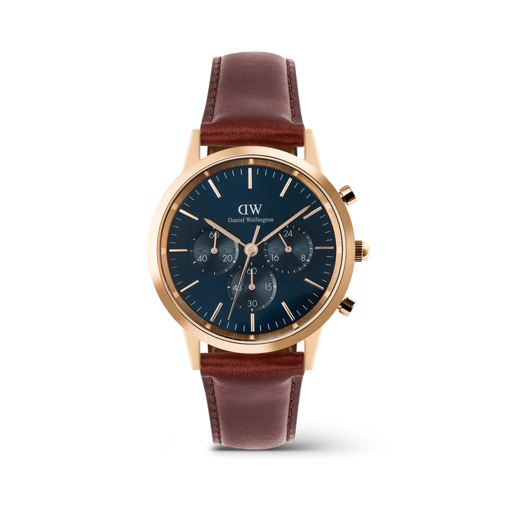 Daniel Wellington Iconic Chronog 42 Mawes Rose Gold & Arctic Sunray Watch