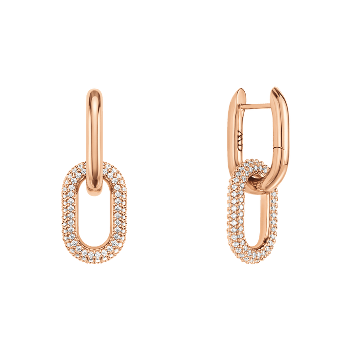 Crystal Link Earrings RG