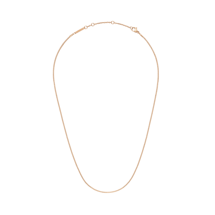 Elan Box Chain Necklace Short Rose Gold