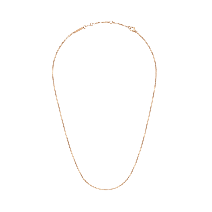 Daniel Wellington Elan Box Chain Necklace Short Rose Gold