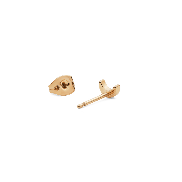 Crystal Moon Single Spoon Stud Gold