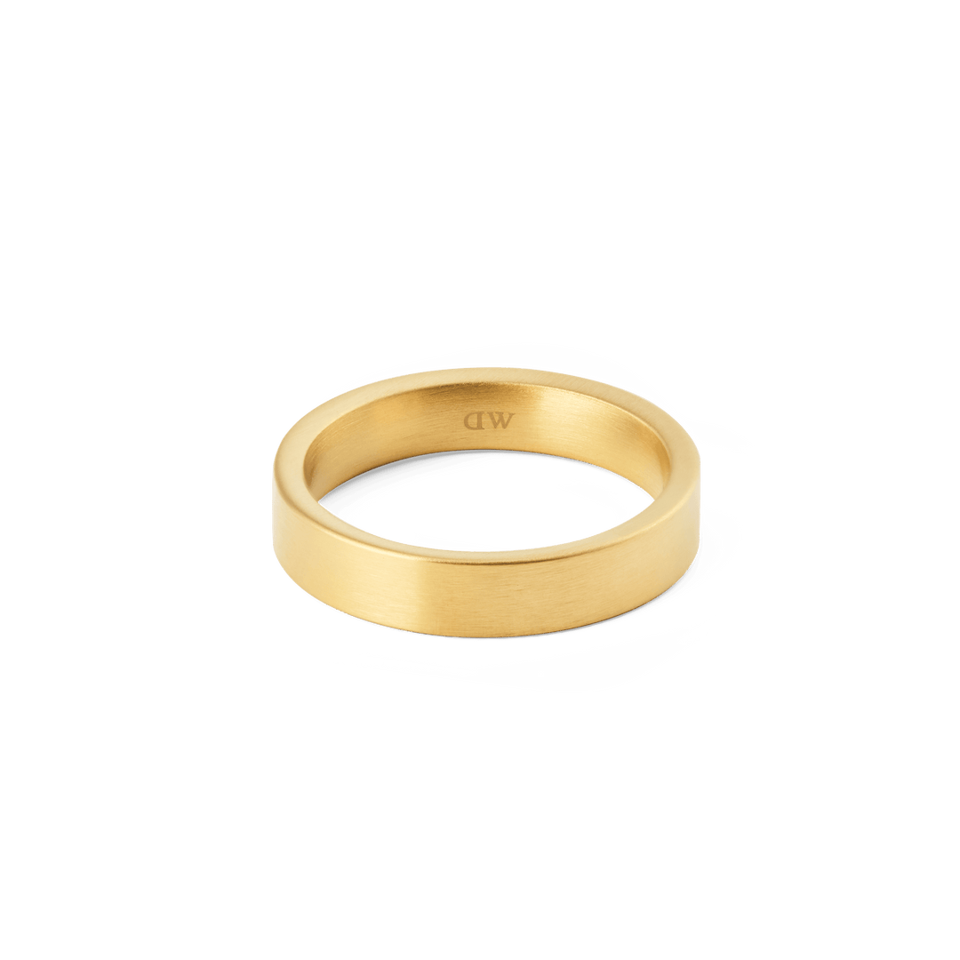 Daniel Wellington Line Ring Brushed Gold 4.5mm | The Jewellery Boutique