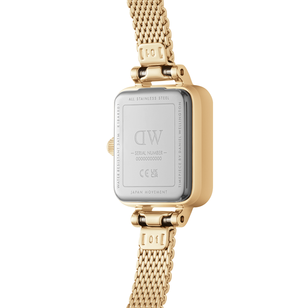 Daniel Wellington Quadro Mini 15x18 Evergold G White Watch